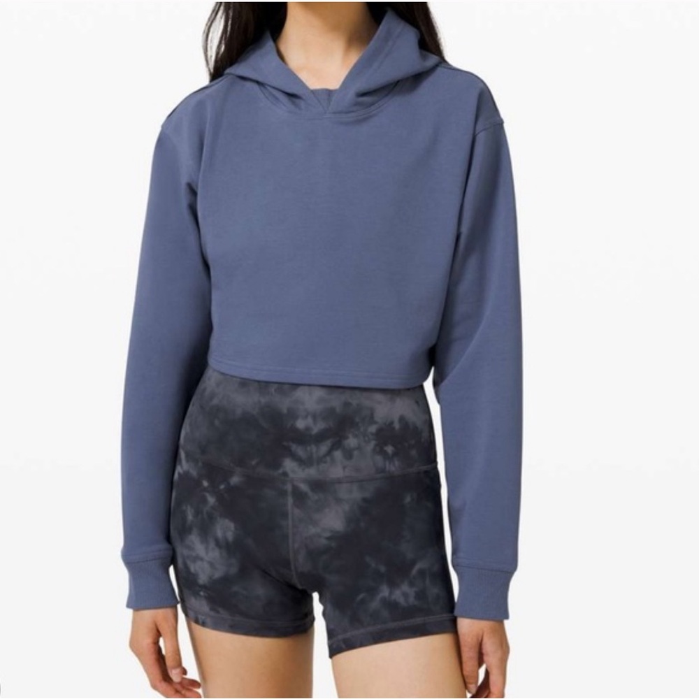 Lululemon All Yours Cropped Hoodie Ink Bue